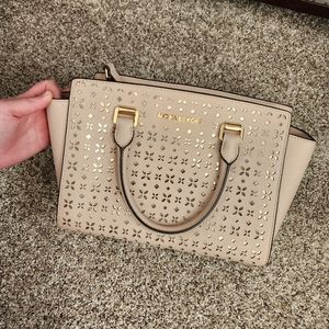 Michael Kors rose gold and pink bag
